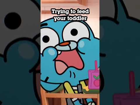 Trying to feed your toddler be like... | Gumball | @cartoonnetworkuk #shorts