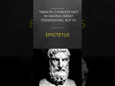 "Discover True Wealth: Few Wants, Not Great Possessions - #Shorts #Epictetus"