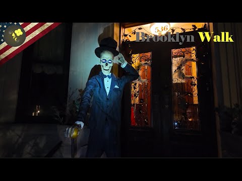 NYC - Brooklyn Night Walk - 4k Virtual Tour