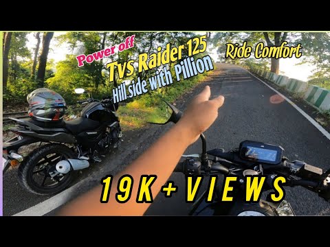 Power off TVS raider 125 || hill side power with pillion || ride comfort with pillion || Raider 125🔥