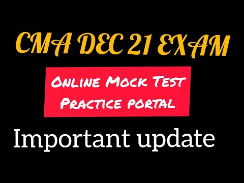 CMA DEC 21 Exam / Online mock test practice portal opened / Malayalam