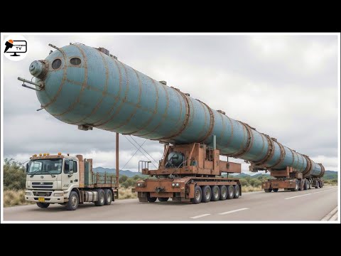 On the Road with Giants: A Journey into Oversized Load Truck Transport of Industrial Machinery