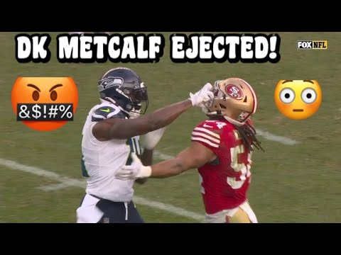 DK Metcalf Vs Fred Warner FIGHT + DK  GETS EJECTED! 🤬 49ers Vs Seahawks 2023 highlights