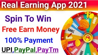 Free Real Earning App || Spin to Win Money App !! CashMax