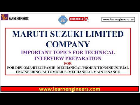 MARUTI SUZUKI LIMITED COMPANY MECHANICAL INTERVIEW PREPARATION PREVIOUS YEAR IMPORTANT TOPICS.