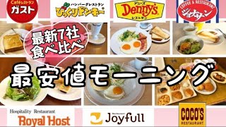 【2023最新モーニング】ファミレス大手7社食べ比べ【洋食編】