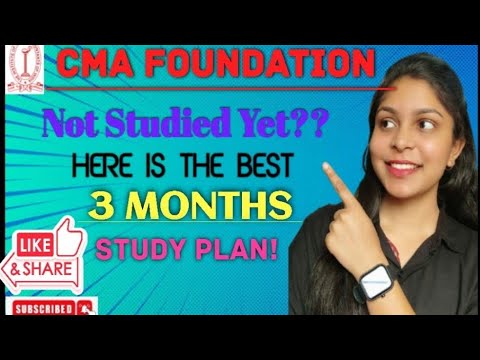 CMA FOUNDATION EXAM STUDY STRATEGY😊|| BEST 3MONTHS STUDY PLAN FOR CMA STUDENTS || CMA EXAMS