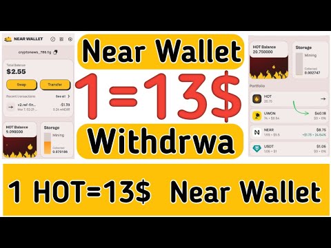 hot coin withdrawal || how to withdraw hot coin || near wallet hot token mining || near wallet