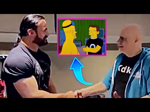 Drew McIntyre & Billy Corgan Re-create Iconic Simpsons Scene!