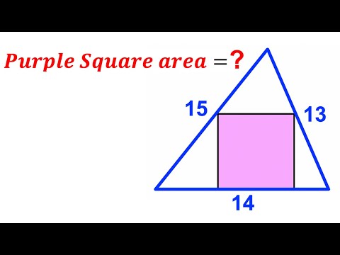 Can you find area of the Purple Square? | (Triangle) | #math #maths | #geometry