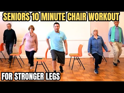 10-Minute Chair Workout For Seniors | Leg Strengthening Exercises For Over 60s - Fitness Workout