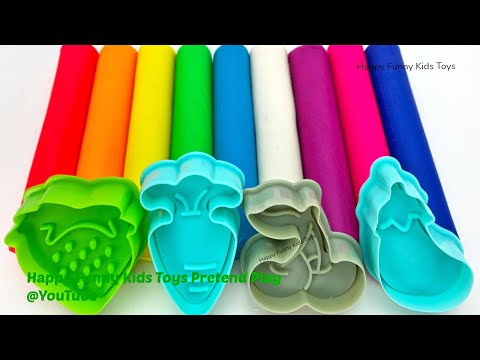 Learn Colors and Fruits and Vegetables Names with Play Doh Modelling Clay