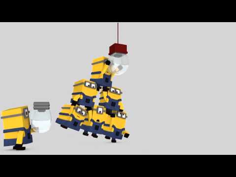 | Minions in Minecraft - Changing a light bulb |