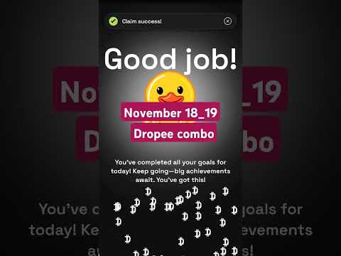 Dropee daily combo today | dropee daily combo 18 November | Daily Combo Dropee | Dropee 17 November