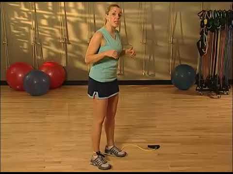 Hamstring curl with resistance tubing