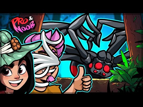 A THRONE OF BLACK WIDOWS - Grounded VS Pro and Noob! (Gameplay Walkthrough & Funny Moments)