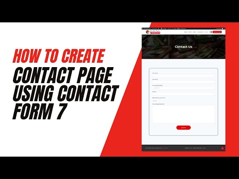 Easy and Simple Way to create a contact page using Contact Form 7