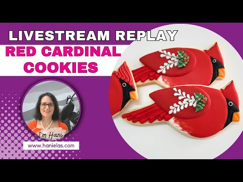 Red Cardinal Cookies - Live Cookie Decorating |Episode 238|