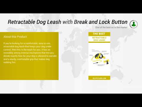 Retractable Dog Leash with Break and Lock Button