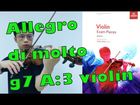 Allegro di molto【Grade 7 A3 Violin】ABRSM (2020-2023), slow practise