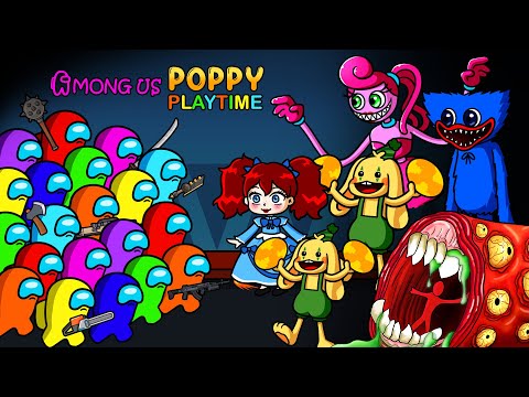 어몽어스 | Crazy Among Us vs. Huggy Wuggy | Poppy Playtime Chapter 3 | Among Us Animation