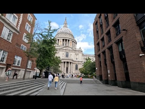 St. Paul & Millennium Bridge - London Virtual Walking Tour [HDR]