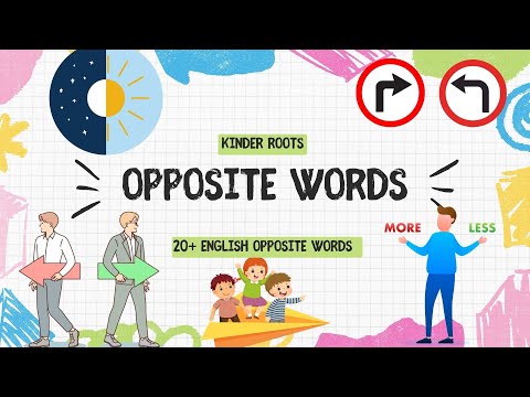 Opposite Words | Antonym | Pre-School & Nursery Learning Video | Kinder Roots