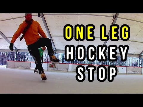 How to do a ONE-LEG Hockey Stop (Front or Back Skate)