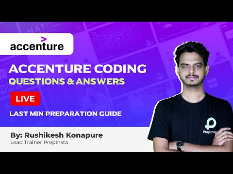 Accenture Coding Questions & Answers | Accenture Last min Preparation