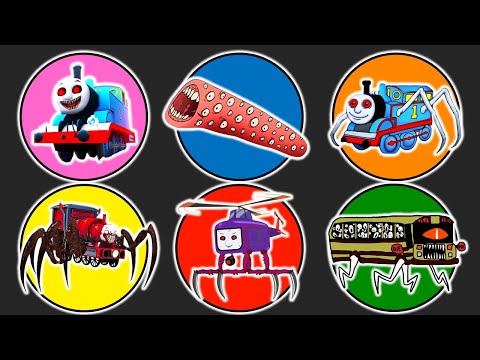 Spin Wheel Thomas Exe, Train Eater, Thomas Hantu, Choo Choo Charles, Monster Helikopter, Bus Eater