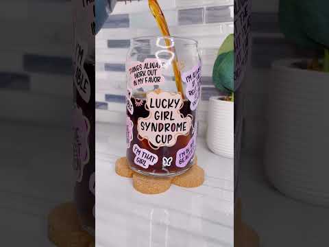 Are you a lucky girl? #luckygirl #glasscup #smallbusinessowner #craftideas