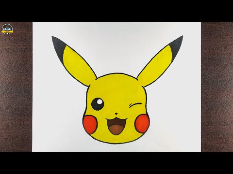 How to Draw Pikachu Step by Step Tutorial |  Pokemon | Pikachu Face Drawing with Sketch markers