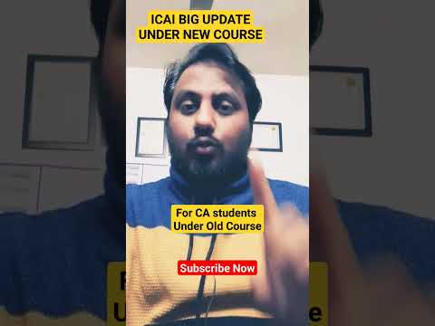 ICAI big Update Under New Course For CA Students #icai #icainews #canews