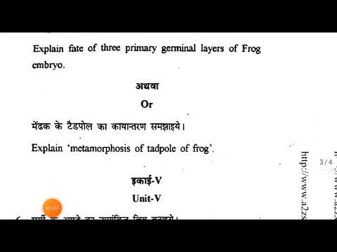 Bsc first year zoology paper imp questions in exam! Vikram University Ujjain! important questions