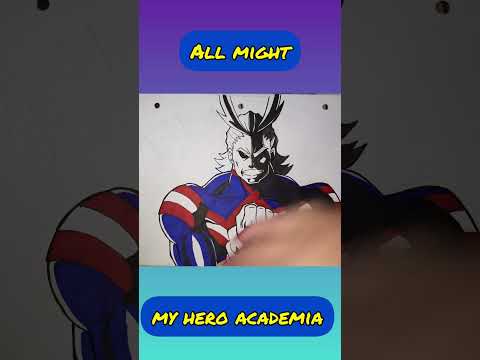 Dibujé a All Might con Plumones 😁 #allmight #myheroacademia #dibujotradicional #speedpaint #animeart