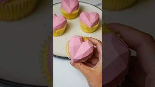 Cupcake decorating hack: melt buttercream to make perfect heart shaped frosting!