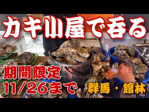 【緊急動画】期間限定のカキ小屋で呑る‼️11／26まで「群馬・館林」