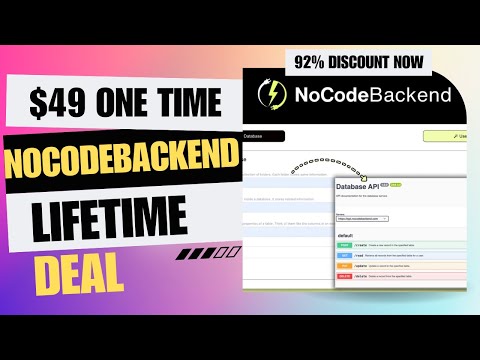 🔥🔥NoCodeBackend Lifetime Deal | Create Scalable APIs Without Coding | $49 Lifetime Deal | 92% Now