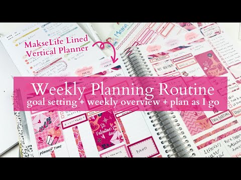 Weekly Planning Routine + Plan As I Go | MakseLife Lined Vertical Planner | Full Week PLAN WITH ME