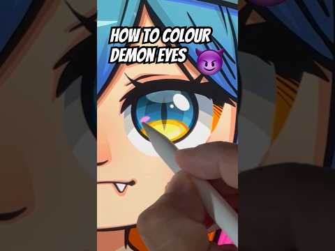 How to Draw Demon Eyes with Procreate #howtodraw #animeart #drawing