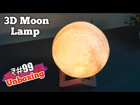 3D Moon Lamp With Touch Sensor | Unboxing And Review 🔥 - In Hindi