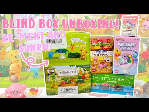 Let's Open 10 Re-ment Blind Boxes from Sugoi Mart! KIRBY, SANRIO, POKEMON | MMM