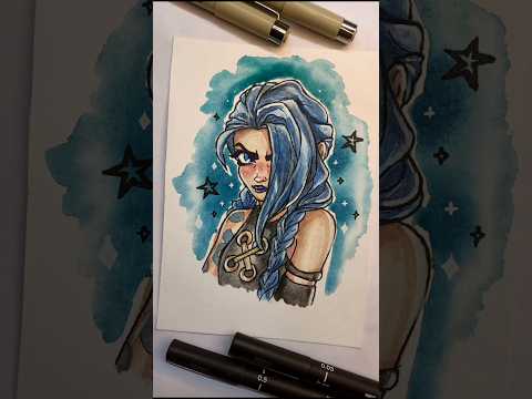 Jinx arcane fanart drawing✨ #shorts #drawing #jinxarcane #leagueoflegends #jinxarcane #arcane #jinxs