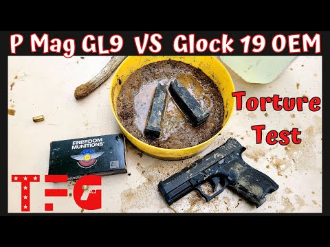 Magpul GL9 VS Glock 19 OEM Mag "Torture Test" - TheFirearmGuy