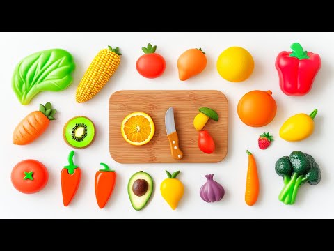 Satisfying Video | Cutting Plastic Fruits and Vegetables ASMR | Relaxing Video ASMR