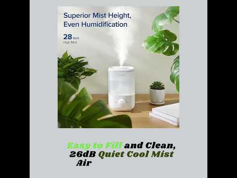 LEVOIT Top Fill Humidifiers for Bedroom, 2.5L Large Tank, Easy to Fill and Clean, 26dB Quiet #viral