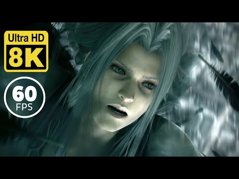 FINAL FANTASY VII Advent Children Sephiroth VS Cloud 8K 60 FPS (Remastered with Machine Learning AI)