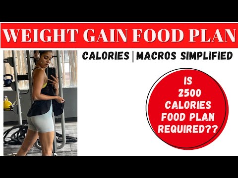 FREE WEIGHT GAIN FOOD PLAN | Surplus calories and macros breakdown simplified to gain weight