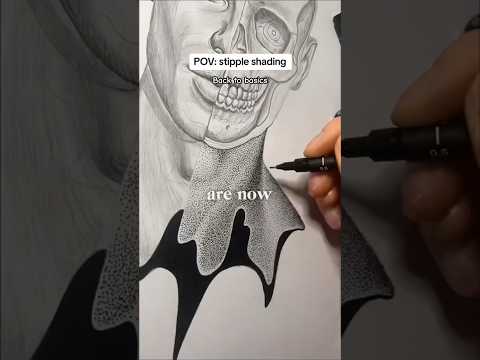 How to Stipple shade (POINTILLISM)✍️🖤 #pointillism #stippling #artist #art #dotart #ink #dotdrawing