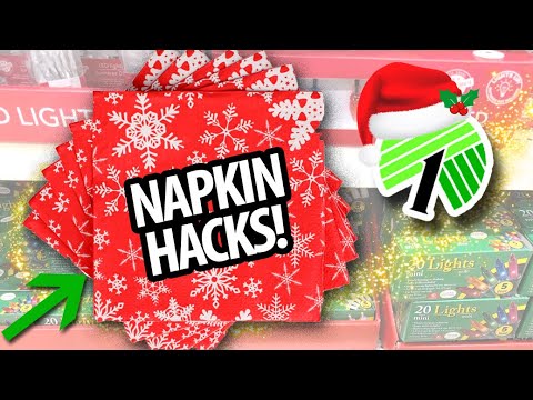 🎄BRILLIANT Dollar Tree NAPKIN DIYs & HACKS for Christmas 2024 | Beginner friendly!